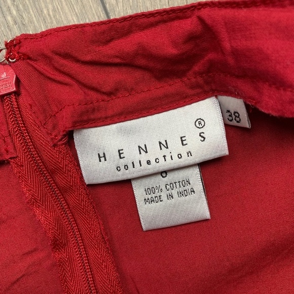 H&M Hennes Women's Mini Dress Sleeveless Straight Fit Y2k 2000's 90s Red Size 8 - Picture 9 of 15